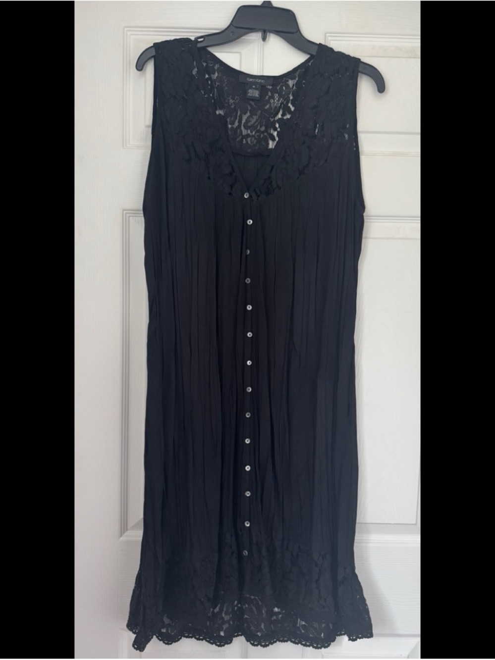 Karen Kane Black Lace Shell Top